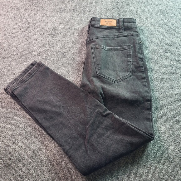 House Of Bianchi Denim - HOUSE Slim Mom Jeans Black Washed Denim Women's Size 32 EU